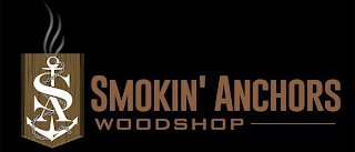 SA SMOKIN' ANCHORS WOODSHOP logo