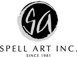 SA SPELL ART INC. SINCE 1981 logo
