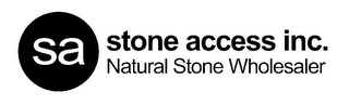 SA STONE ACCESS INC. NATURAL STONE WHOLESALER logo