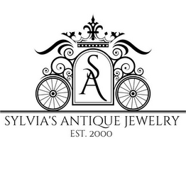 SA SYLVIA'S ANTIQUE JEWELRY EST.2000 logo