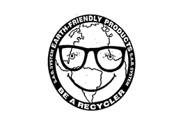 S.A.B. SYSTEM EARTH-FRIENDLY PRODUCTS S.A.B. SYSTEM BE A RECYCLER logo