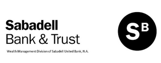 SABADELL BANK & TRUST SB WEALTH MANAGEMENT DIVISION OF SABADELL UNITED BANK, N.A. logo