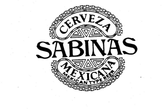 SABINAS CERVEZA MEXICANA MEXICAN TYPE BEER logo