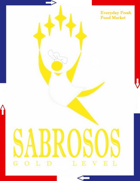 SABROSOS GOLD LEVEL EVERYDAY FRESH FOOD MARKET logo