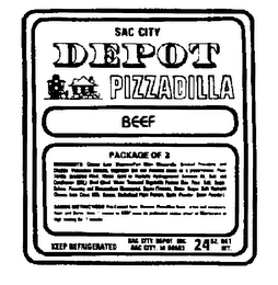 SAC CITY DEPOT PIZZADILLA logo