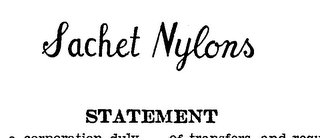 SACHET NYLONS logo