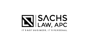 SACHS LAW, APC IT'S NOT BUSINESS, IT'S PERSONAL logo
