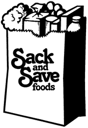 SACK AND SAVE FOODS logo