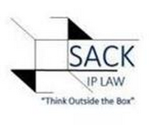 SACK IP LAW "THINK OUTSIDE THE BOX" logo