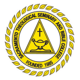 SACRAMENTO THEOLOGICAL SEMINARY AND BIBLE COLLEGE FOUNDED 1985 logo