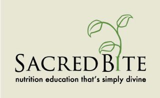 SACRED BITE NUTRITION EDUCATION THAT'S SIMPLY DIVINE logo
