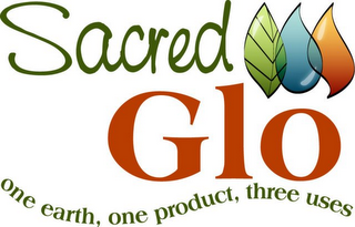 SACRED GLO ONE EARTH, ONE PRODUCT, THREE USES logo