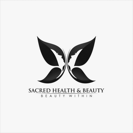 SACRED HEALTH & BEAUTY BEAUTY WITHIN logo