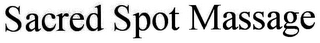 SACRED SPOT MASSAGE logo