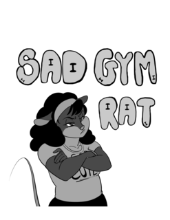 SAD GYM RAT SAD BUT CUTE. logo