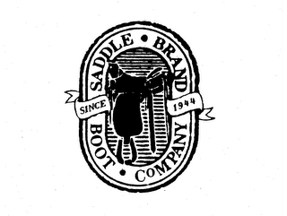 SADDLE BRAND BOOT COMPANY SINCE 1944 logo