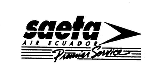 SAETA AIR ECUADOR PREMIER SERVICE logo