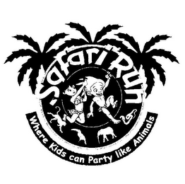 SAFARI RUN WHERE KIDS CAN PARTY LIKE ANIMALS logo
