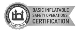 SAFE INFLATABLE OPERATORS TRAINING ORGANIZATION SIOTO.COM BASIC INFLATABLE SAFETY OPERATIONS CERTIFICATION logo