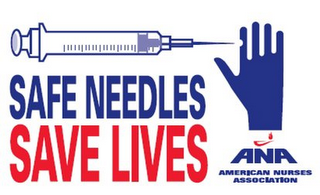 SAFE NEEDLES SAVE LIVES ANA AMERICAN NURSES ASSOCIATION logo