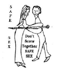 SAFE SEX DON'T SCREW TOGETHER SAFE SEX logo