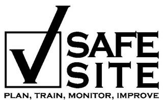 SAFE SITE PLAN, TRAIN, MONITOR, IMPROVE logo