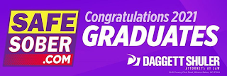 SAFE SOBER.COM CONGRATULATIONS 2021 GRADUATES D DAGGETT SHULER ATTORNEYS AT LAW  2140 COUNTRY CLUB ROAD, WINSTON-SALEM, NC 27104 logo