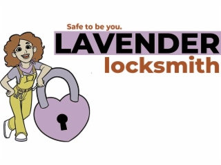 SAFE TO BE YOU. LAVENDER LOCKSMITH logo