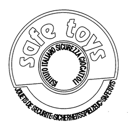 SAFE TOYS ISTITUTO ITALIANO SICUREZZA GIOCATTOLI JOUETS DE SECURITE SICHERHEITSSPIELZEUG SAFETOYS logo
