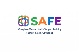 SAFE WORKPLACE MENTAL HEALTH SUPPORT TRAINING, NOTICE, CARE, CONNECT logo