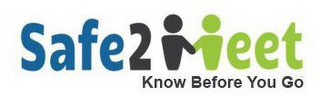 SAFE2MEET KNOW BEFORE YOU GO logo