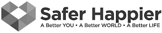 SAFER HAPPIER A BETTER YOU· A BETTER WORLD· A BETTER LIFE logo