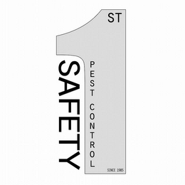 SAFETY 1ST PEST CONTROL SINCE 1985 logo