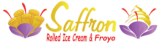 SAFFRON ROLLED ICE CREAM & FROYO logo