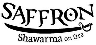 SAFFRON SHAWARMA ON FIRE logo