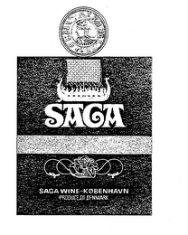 SAGA SAGA WINE-KOBENHAVN PRODUCT OF DENMARK logo
