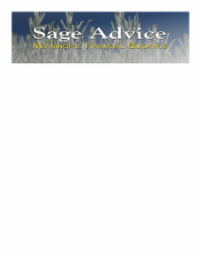 SAGE ADVICE MEANINGFUL FINANCIAL GUIDANCE logo
