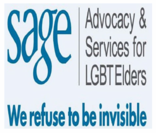 SAGE ADVOCACY & SERVICES FOR LGBTQ ELDERS WE REFUSE TOBE INVISIBLE logo