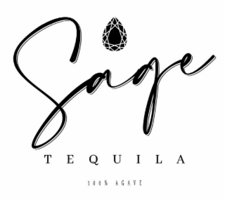 SAGE TEQUILA 100% AGAVE logo