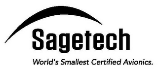 SAGETECH WORLD'S SMALLEST CERTIFIED AVIONICS. logo