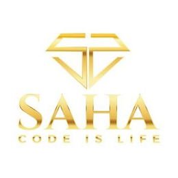 SAHA CODE IS LIFE logo