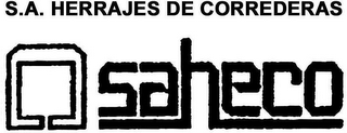 SAHECO S.A. HERRAJES DE CORREDERAS logo