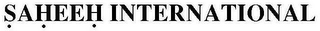 SAHEEH INTERNATIONAL logo