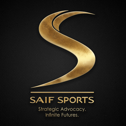 SAIF SPORTS STRATEGIC ADVOCACY. INFINITE FUTURES. logo