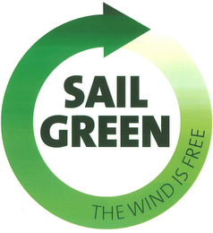 SAIL GREEN THE WIND IS FREE logo