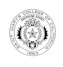 SAINT MARY'S COLLEGE OF CALIFORNIA 1863SIGNUM FIDEI logo