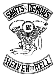 SAINTS N DEMONS MC HEAVEN N HELL logo
