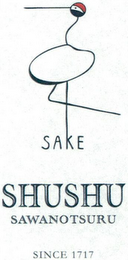 SAKE SHUSHU SAWANOTSURU SINCE 1717 logo