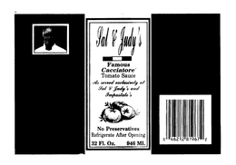 SAL & JUDY'S FAMOUS CACCIATORE TOMATO SAUCE AS SERVED EXCLUSIVELY AT SAL & JUDY'S AND IMPASTATO'S logo