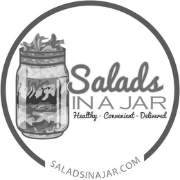 SALADS IN A JAR HEALTHY - CONVENIENT - DELIVERED SALADSINAJAR.COM logo
